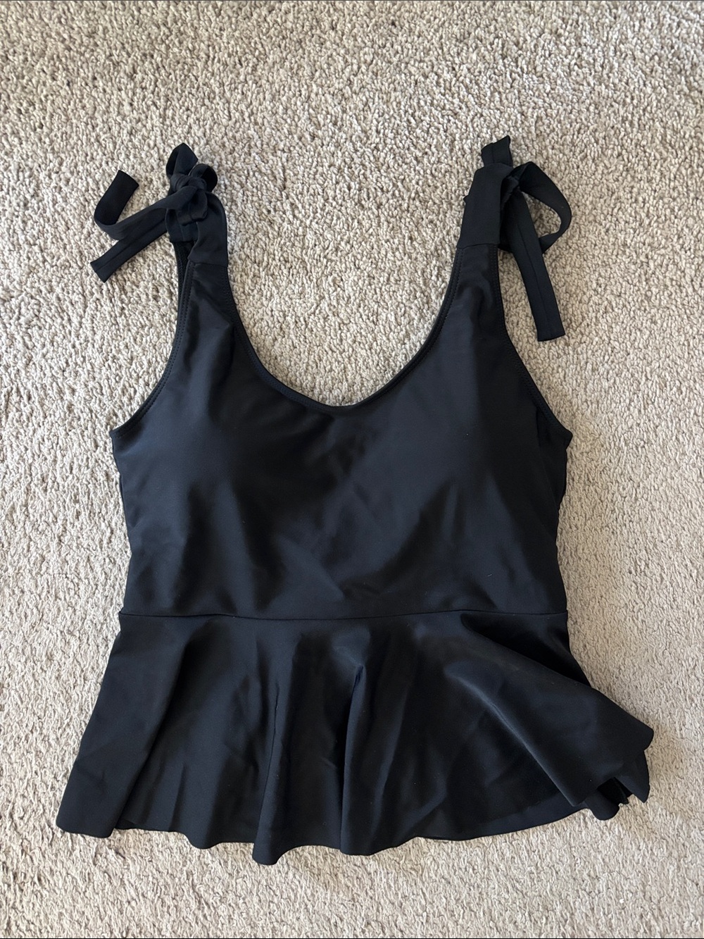 June loop peplum swim top
